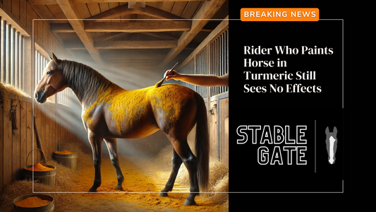 Rider Who Paints Horse in Turmeric Infused Oil Still Sees No Effects