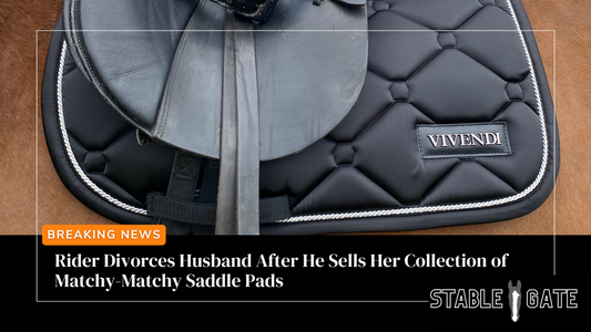 Rider Divorces Husband After He Sells Her Collection of Matchy-Matchy Saddle Pads