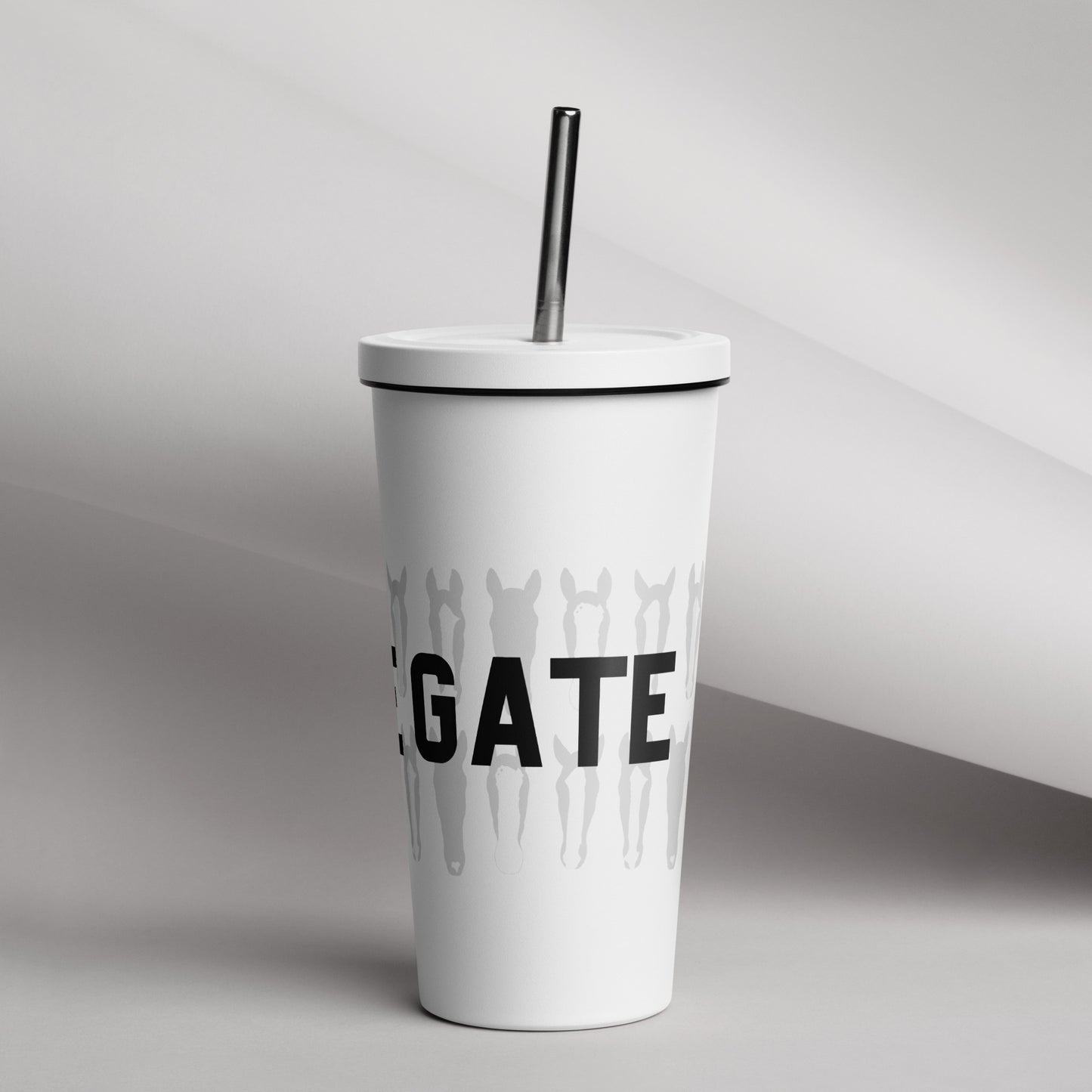 Stable Gate Insulated Tumbler w/straw