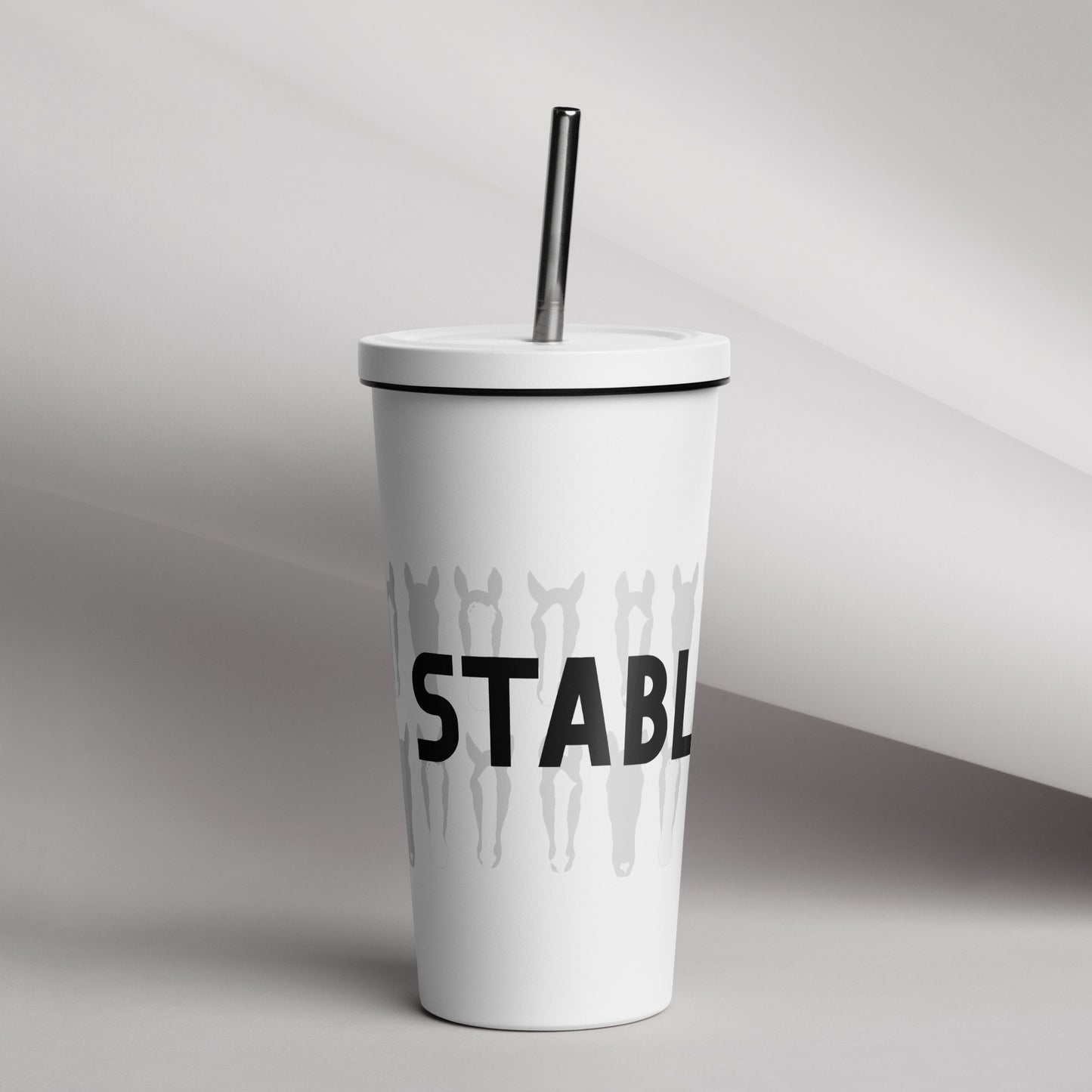 Stable Gate Insulated Tumbler w/straw
