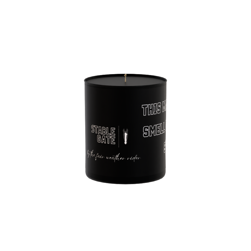 ‘This Masks The Smell Of Horse S**T' 200g Black Candle